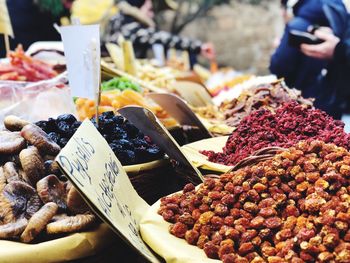 Close-up of fruits for sale in market