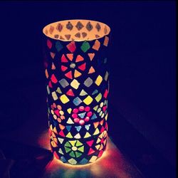 Close-up of colorful art