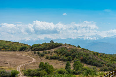 Scenic view of landscape against sky