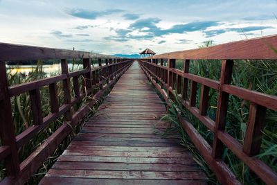 Pier against sky