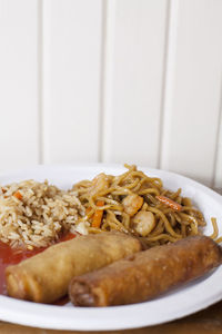 Close-up of food served in plate