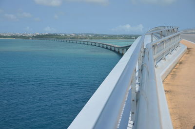 Bridge over river against sky