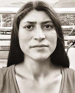 Close-up portrait of woman