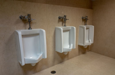 Interior of public restroom