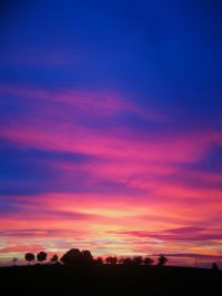 Scenic view of dramatic sky at sunset