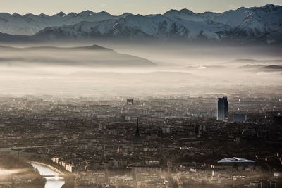 Aerial view of city