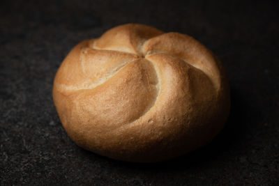 Close-up of apple against black background