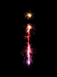 Firework display at night