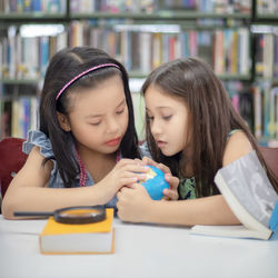 Portrait of a girl looking up