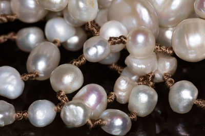 Close-up of pearl jewelry