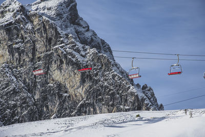 Scenic view of snow covered mountain against sky