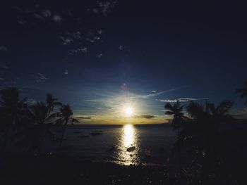 Scenic view of sunset over sea