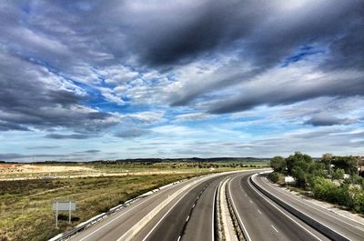 Road passing through landscape