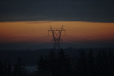 Powerline in the sunset