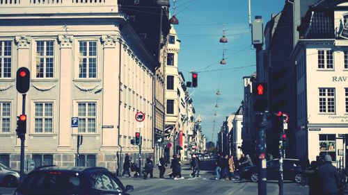 City street with buildings in background