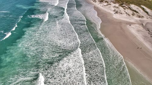 High angle view of beach