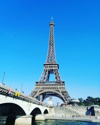 View of tower against blue sky