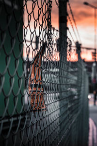 Close-up of chainlink fence