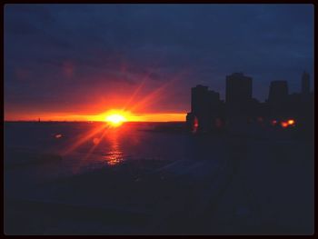 City at sunset