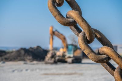 Close-up of rusty chain