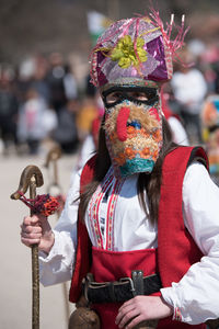 Woman wearing traditional costume