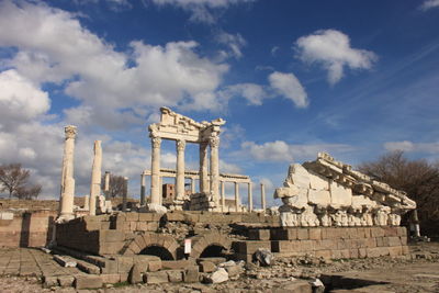 View of historical building against cloudy sky