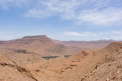 Scenic view of desert against sky