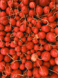 Full frame shot of red fruits for sale at market stall