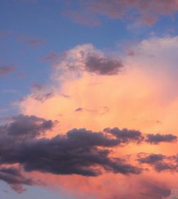 Low angle view of cloudy sky