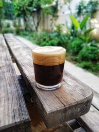 Close-up of coffee on table