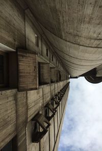 Low angle view of built structure against sky