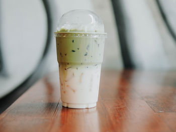 Close-up of drink on table