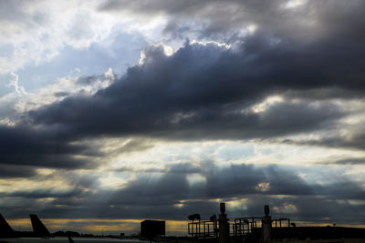 Low angle view of storm clouds in sky