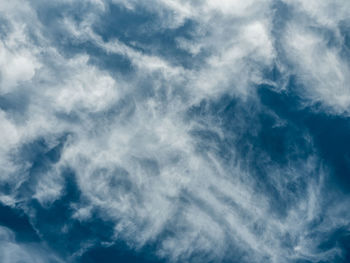 Low angle view of clouds in sky