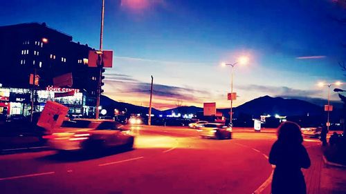 City street at night
