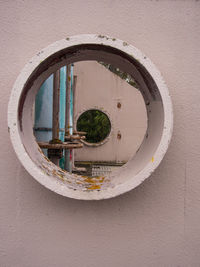 Close-up of circle shape window
