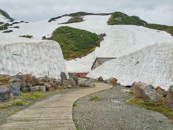 Footpath leading to built structure