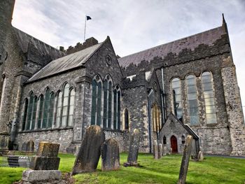 Low angle view of historical building against sky