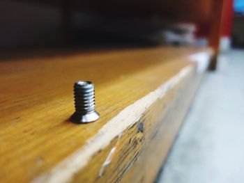 Close-up of wooden object