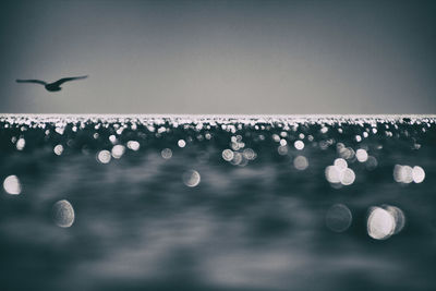 Close-up of sea against sky