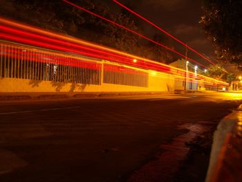 Light trails at night