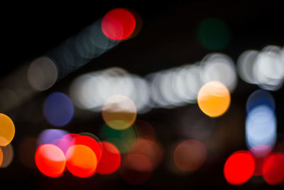 Defocused image of illuminated lights