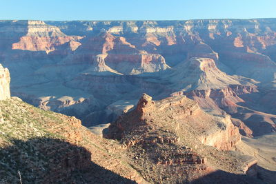 Aerial view of rock formations