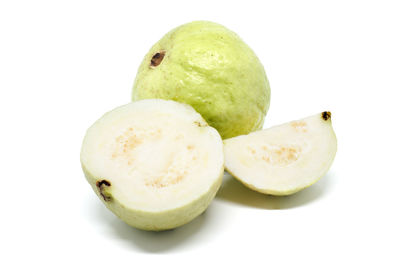 Close-up of apple against white background