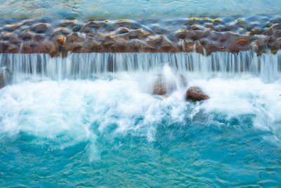 Scenic view of waterfall