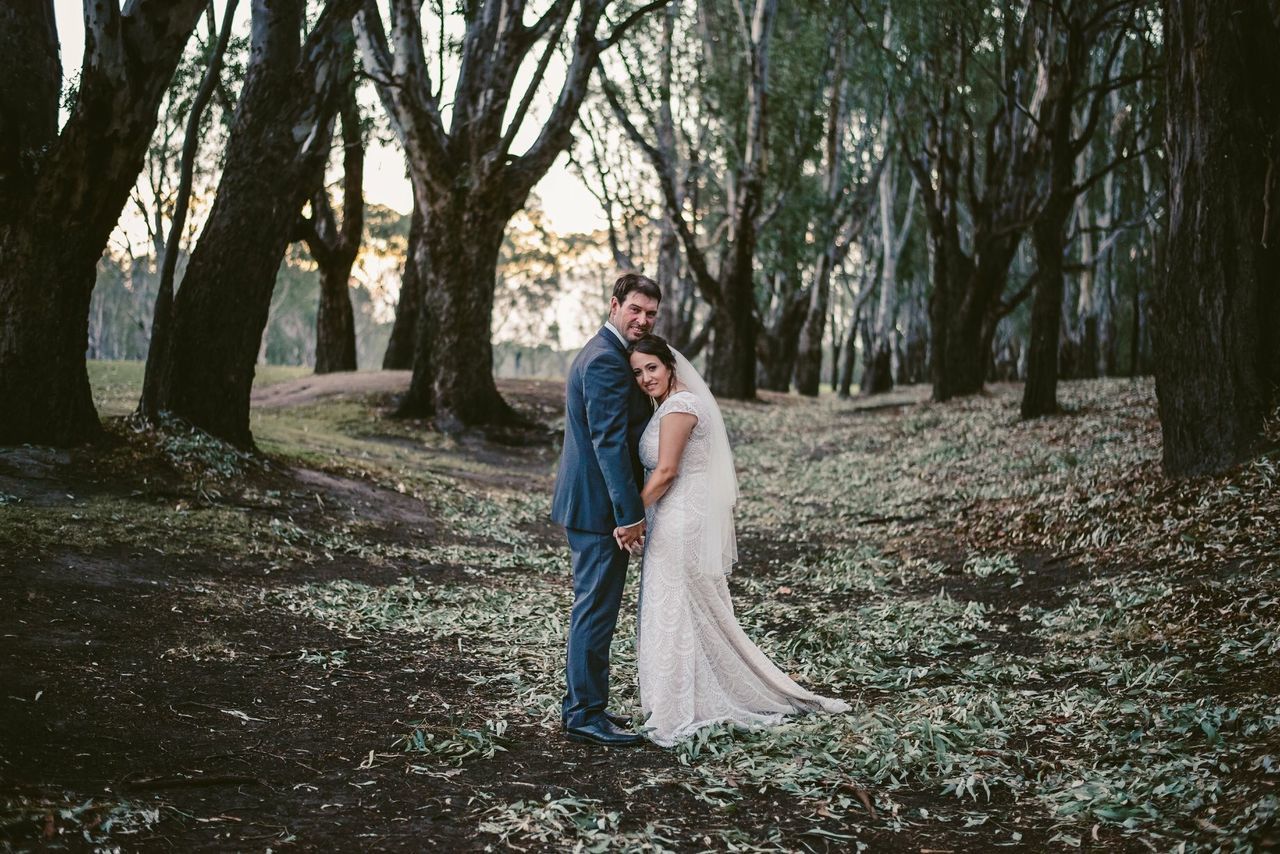 tree, forest, plant, young adult, couple - relationship, two people, love, land, adult, young men, emotion, togetherness, women, young women, nature, tree trunk, trunk, full length, wedding, woodland, young couple, positive emotion, outdoors