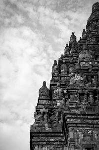 Low angle view of carvings on temple