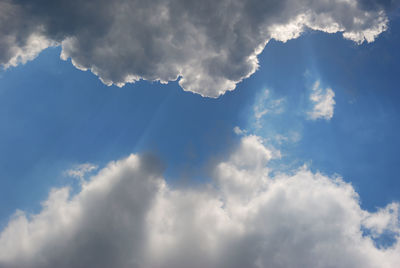 Low angle view of clouds in sky