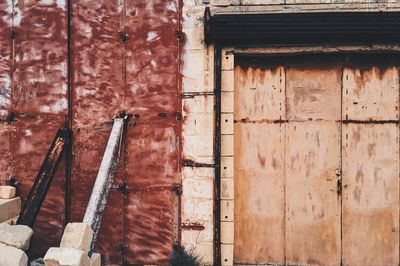 Close-up of wooden wall