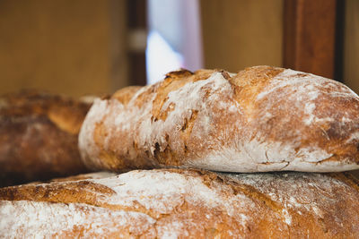 Close-up of bread on table